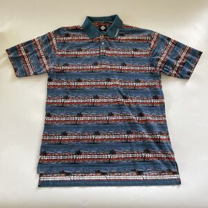 Vintage Tabasco Hot Sauce Polo Shirt Men's XL All Over Print Ocean Beachy Retro‎